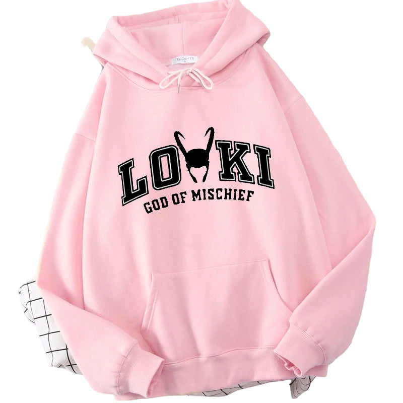 Marvel Superhero Loki Anime Hoodie Women Rocky Prank God Cartoon Hoodie Men Unisex Casual Street Fashion Winter Hoodie Man