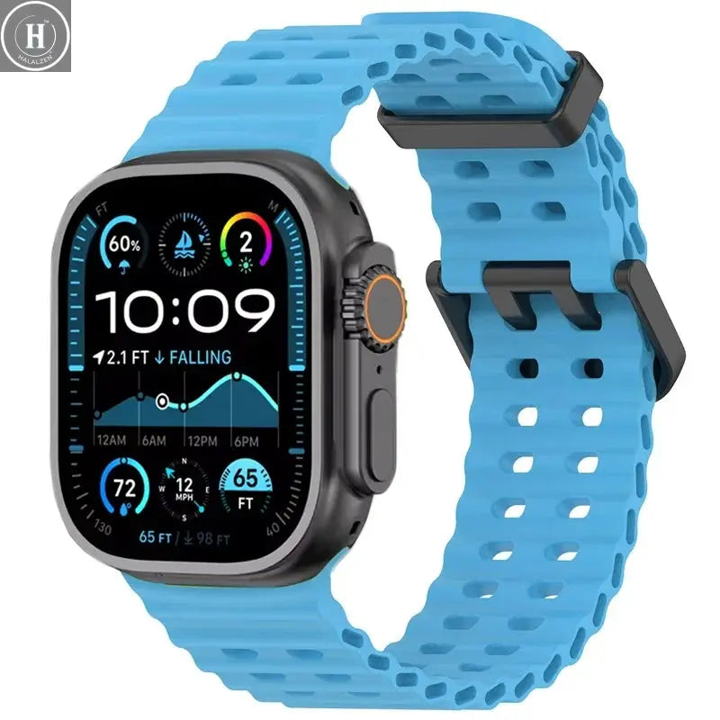 Ocean Strap For Apple Watch Band Ultra 3/2 49mm Series 11 10 46mm Sports Bracelet Wristband iWatch 9 8 7 6 5 SE 45mm 44mm Correa HALALZEN