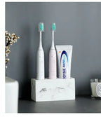 Marble Pattern Resin Toothbrush Rack