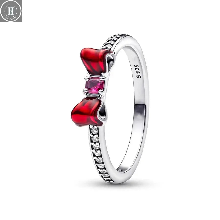 Hot Sale 925 Silver Rings Love Arrow Bow Lotus Heart For Mother Original Silver 925 Wedding Valentine's Day Ring Trinkets HALALZEN