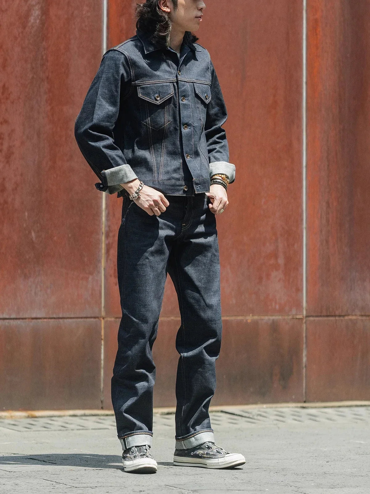 Non Stock Type 3 Selvedge Denim Trucker Jacket Mens Jean Outerwear 557XX 70505