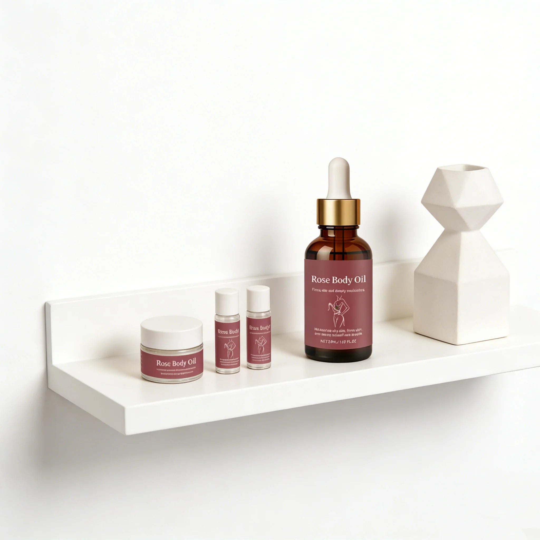 Rose Body Essential Oil Lasting Fragrance Natural Plant Oil Scraping Massage Charming Women Romantic Spa Moisturizing Essences