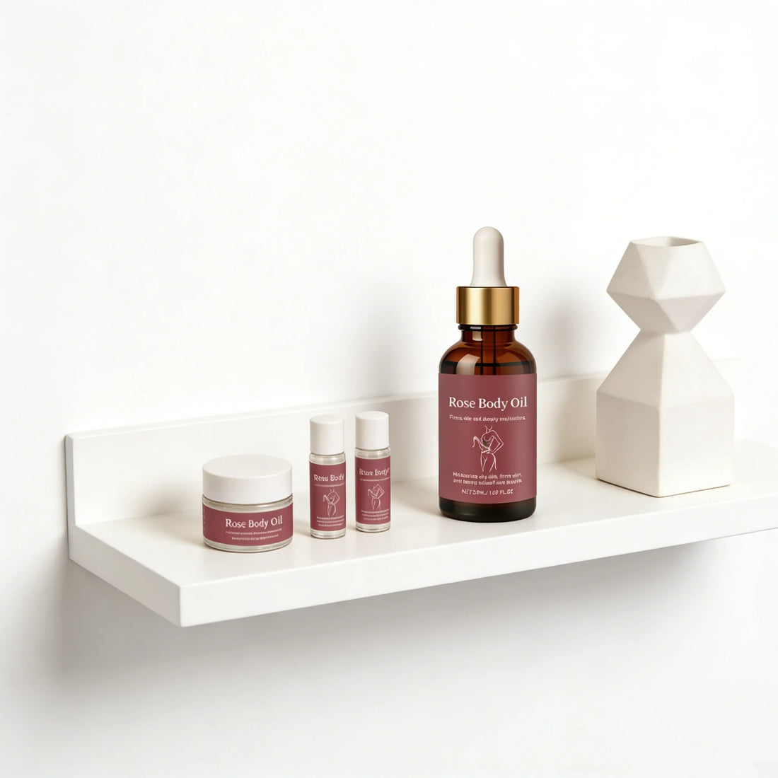 Rose Body Essential Oil Lasting Fragrance Natural Plant Oil Scraping Massage Charming Women Romantic Spa Moisturizing Essences