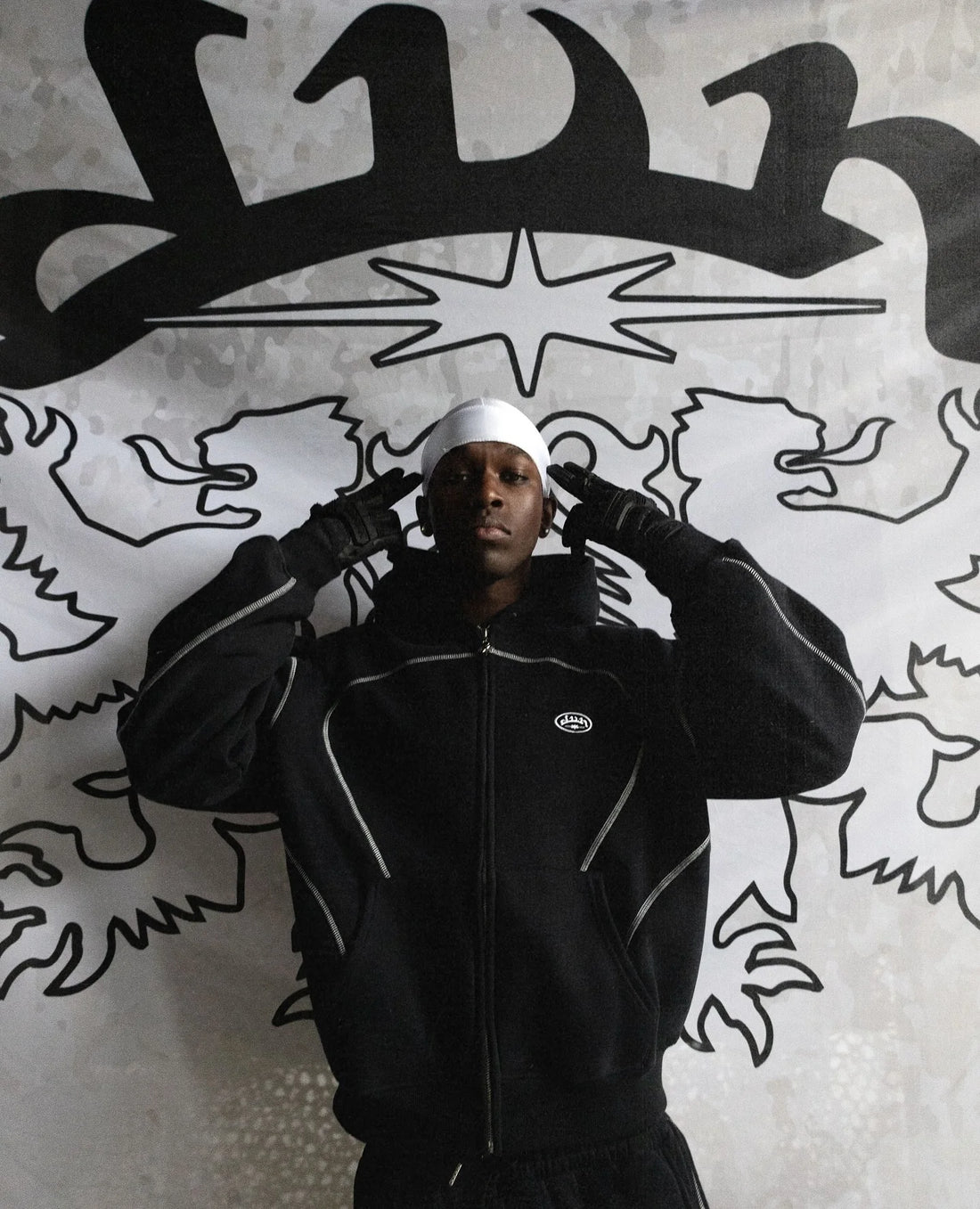 2000s zipper hoodie retro fashion print new Harajuku hip-hop jacket loose hooded sweatshirt street clothing for men and women