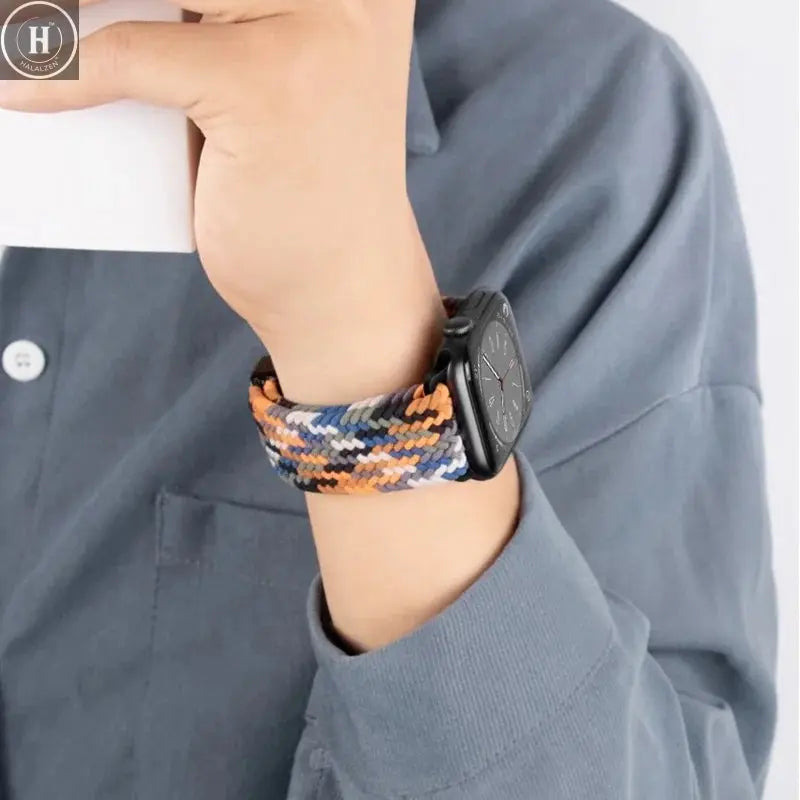 Braided Strap For Apple Watch Bands 40mm 45mm 41mm 44mm 42/46mm 49mm magnetic Bracelet iWatch series se 7 5 6 8 9 10 11 Ultra3 2 HALALZEN