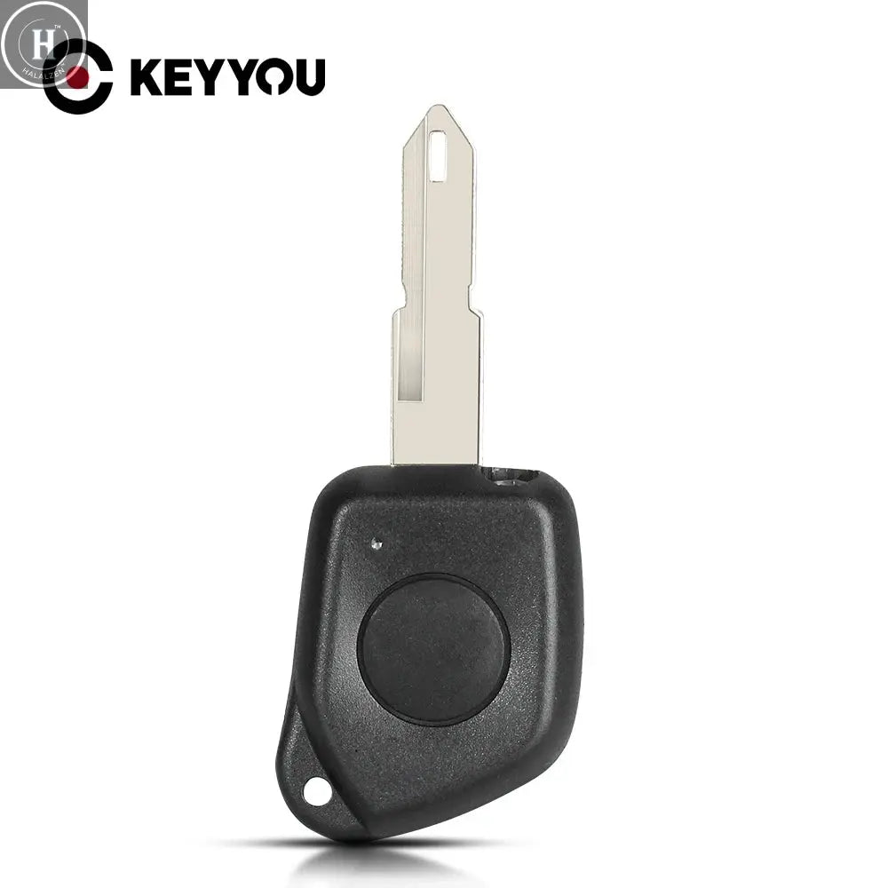 KEYYOU 1PCS 1 Button Car Key Shell Good Quality For Peugeot 106 205 206 306 405 406 1 Button With Uncut Blade HALALZEN