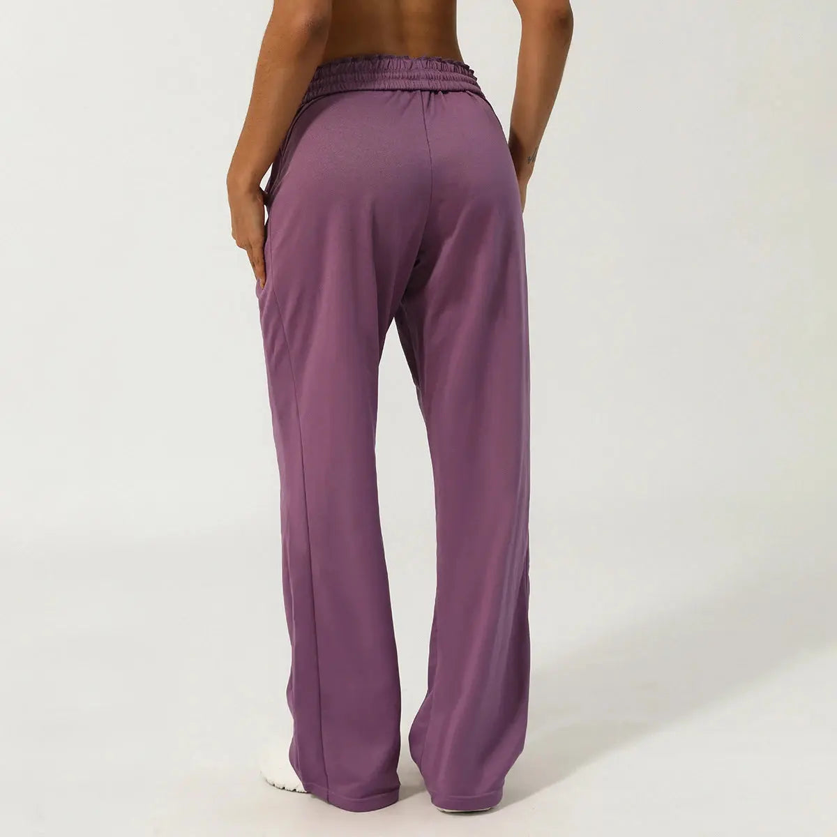 Women Solid Color Sweatpants Drawstring Waist Pocket Running Yoga Pants Loose Wide Leg Casual Sports Trousers Workout Clothes Halalzen UK