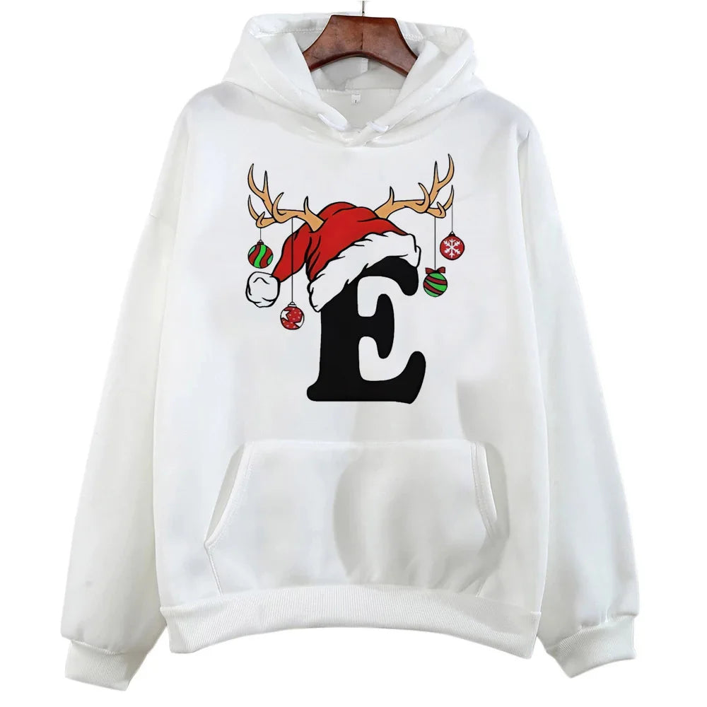 Christmas hoodie graphic funny harajuku kawaii pattern Japanese women pullover comfortable anime soft fabric Japanese