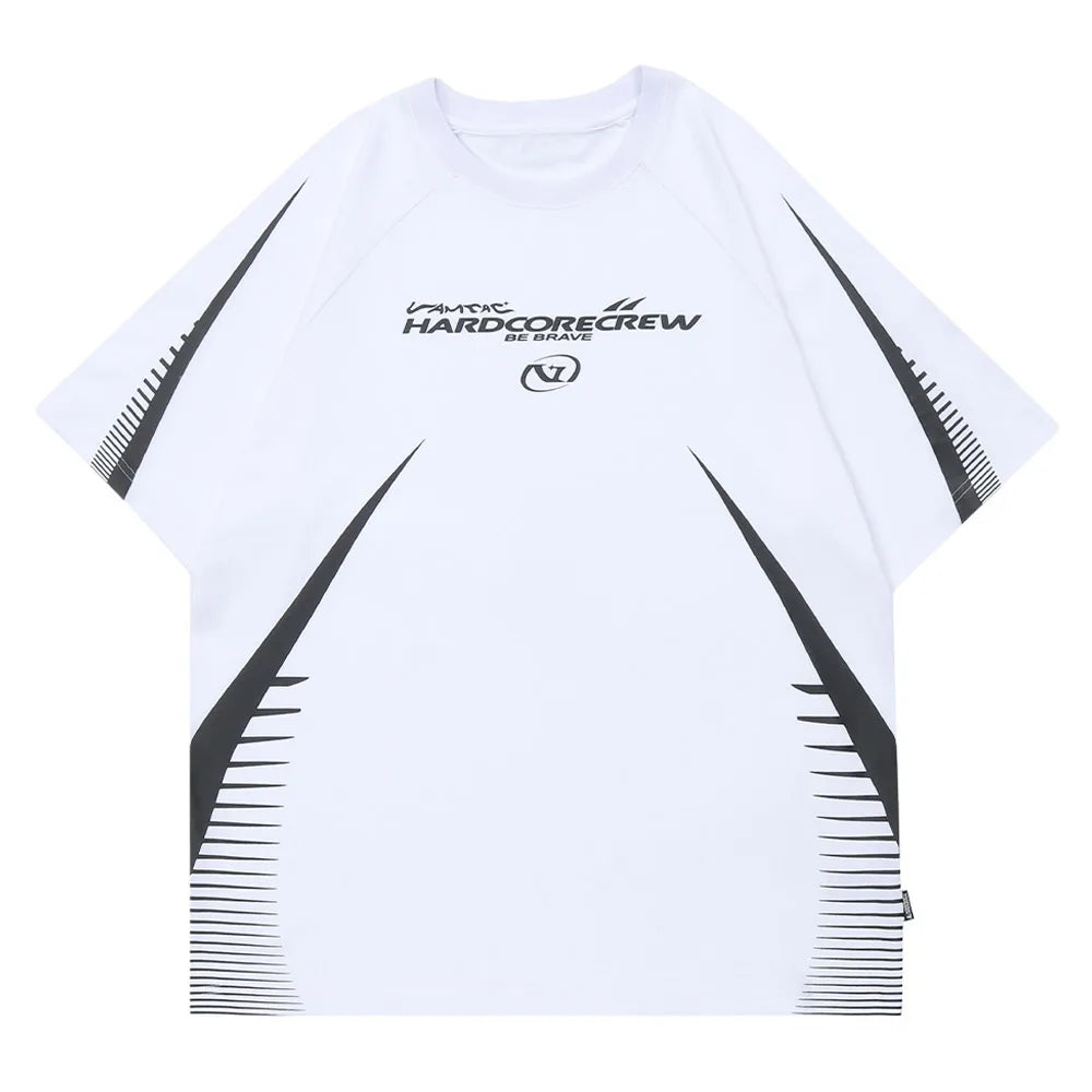 Streetwear Men Oversized Tshirts Black White Splicing Graphic Print T-shirt Hip Hop Harajuku Top Tees Loose Casual Short Sleeves