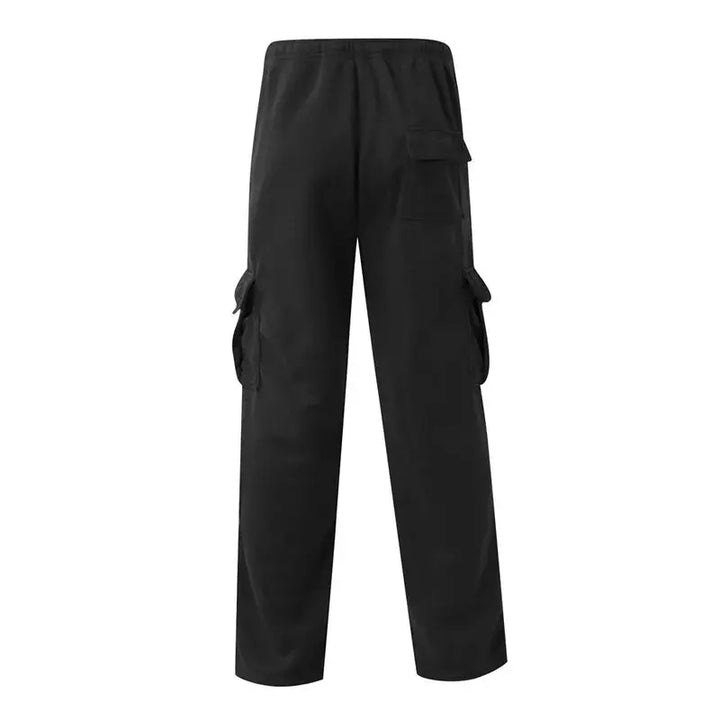 Men’s Loose Cargo Pants Casual Drawstring Elastic Waist Wide Leg Athletic Sweatpants Outdoor Trousers Halalzen UK