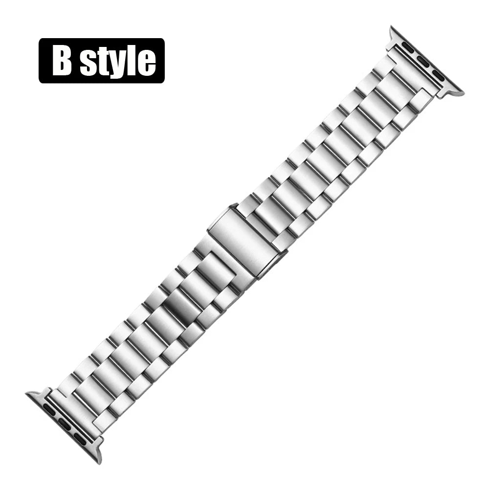 Classic stainless steel Correa for apple watch 10 46mm 42mm band Ultra 2 49mm 9 8 7 6 5 4 se 45mm 44mm 41mm 40mm 3 38mm strap