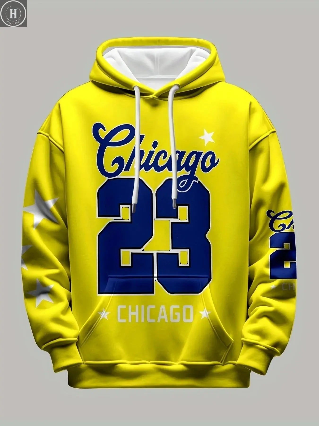 Men's hooded sweatshirt autumn/winter men's Chicago 23 pattern hoodie men's unisex pullover hip-hop style women's hoodie top Halalzen UK