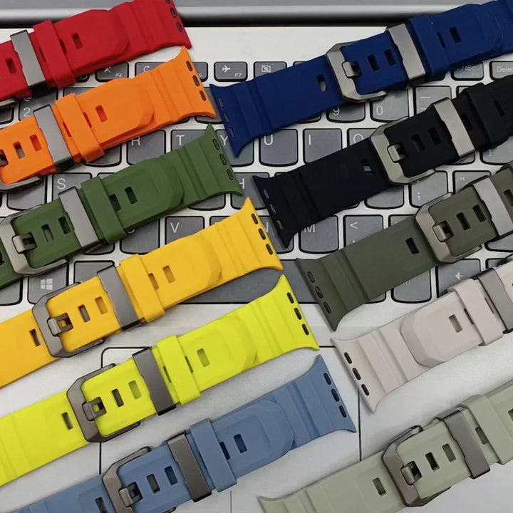 Trail Silicone Band for Apple Watch Ultra 3 2 49mm Strap 46mm 45mm 44mm Sport Bracelet for iWatch Series 11 10 Ultra 9 8 7 6 SE3