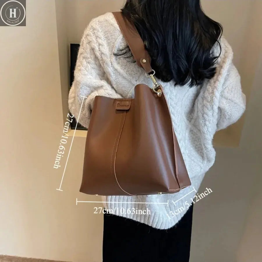 Party Bags for Women's 2025 New Autumn and Winter Fashion Versatile Bucket Bag Niche Commuter Premium Textured Shoulder Bag Caba HALALZEN
