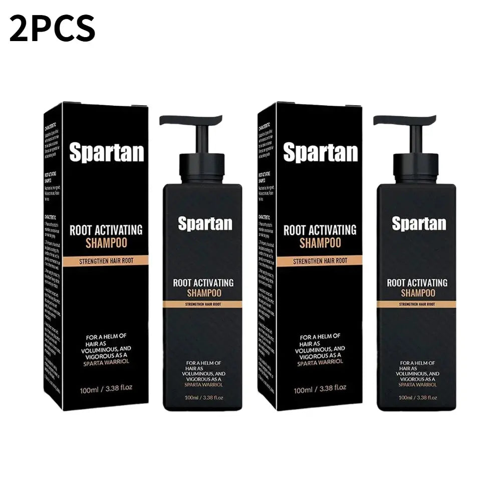 100/200ml Spartan Root Activator Shampoo Anti Hair Loss Hair Regrowth Non-irritating Fluffy Nourishing Shampoo Hair Care Product HALALZEN