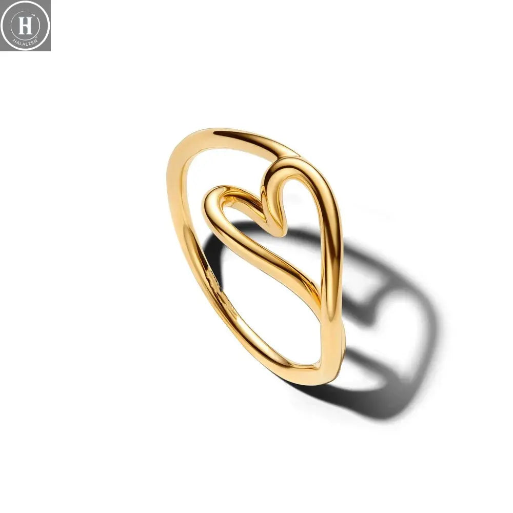 2026 Bestseller 925 Silver, Heart-Shaped Butterfly Ring, Sizes 6, 7, 8, 9, Perfect for European Women's Exquisite Charm Jewelry HALALZEN