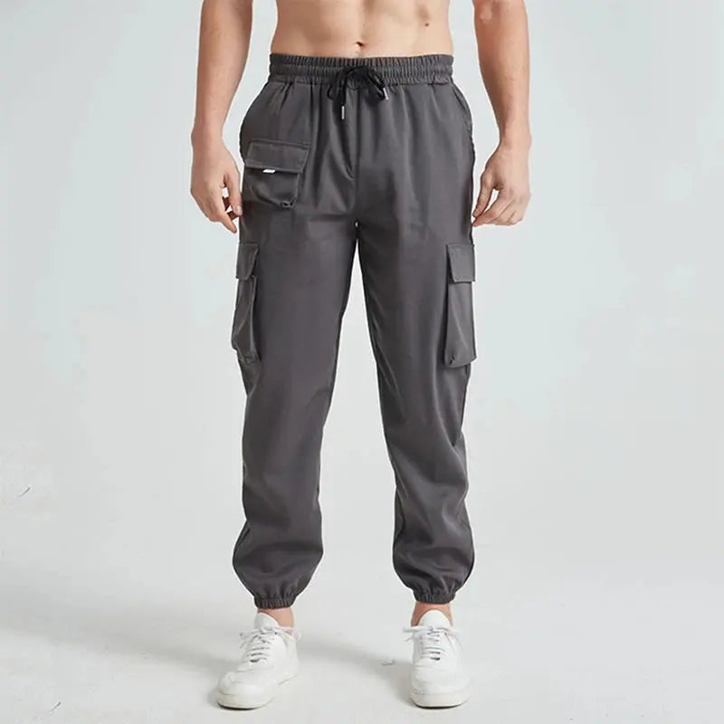 Men s Outdoor Hiking Cargo Pants Lightweight Quick Dry Breathable Trousers with Adjustable Waistband and Pockets Halalzen UK