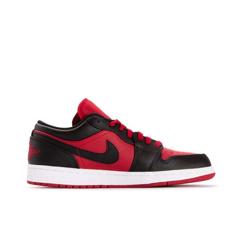 Original Air Jordan 1 low "Red Anti-Slip Low Top Retro Basketball Shoes Men's Sneakers