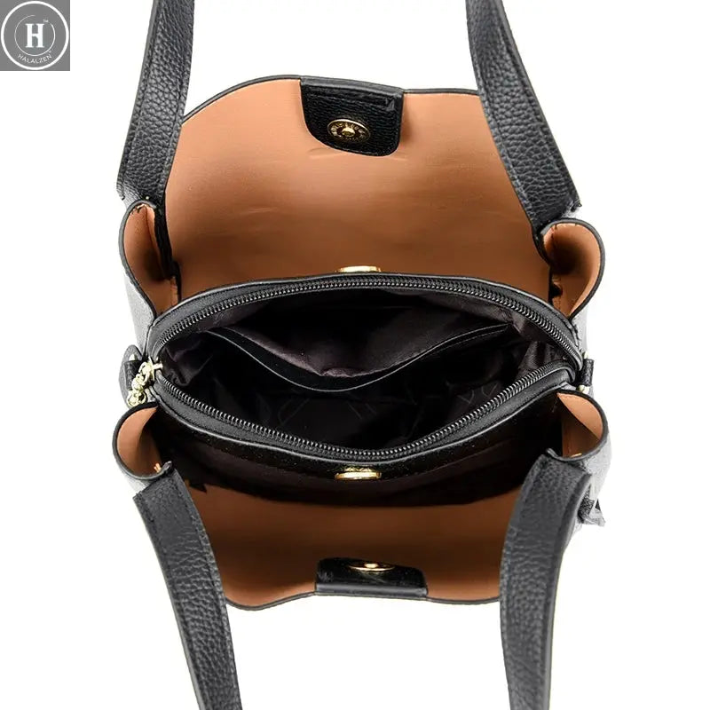 Genuine Brand Tote Bag Leather Luxury Handbags Women Bags Designer Handbags High Quality Ladies Crossbody Hand Bags for Women HALALZEN