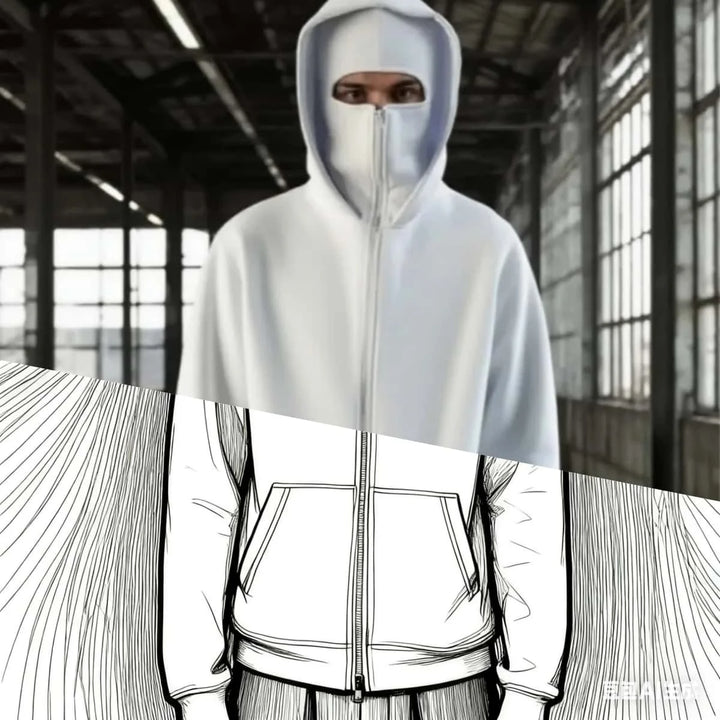 2025 Autumn/Winter New Men's and Women's Double Hats with Velvet Hoodie Coat Zipper Windproof and Warm Couple Hip Hop Sports Top