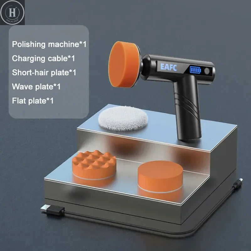 Electric Wireless Car Polisher Multi-functional Car Polishing Machine 4500mAh Scratches Repair Waxing Tools Home Car Dual-use HALALZEN