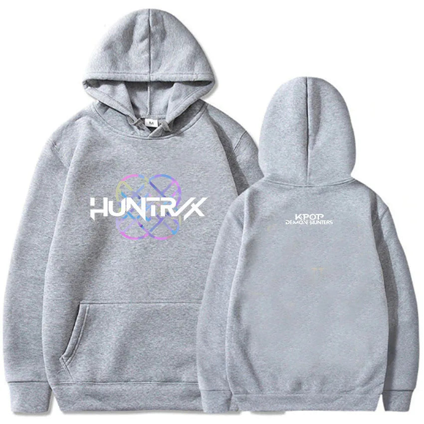 KPop Demon Hunters Huntrix Hoodie Men's Loose Movie Print Hoodie