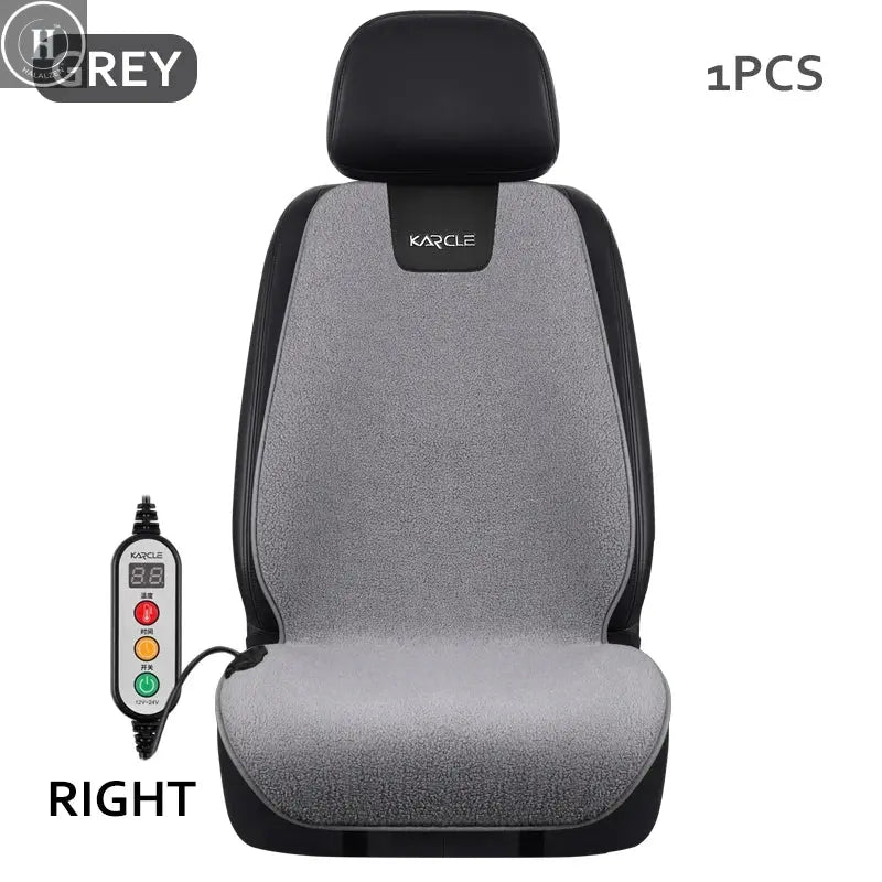 Heated Car Seat Cover Fleece Graphene Fast Car Seat Heater 12/24V Warm Plush Seat Protector Car Heating Mat Winter Seat Cushion HALALZEN
