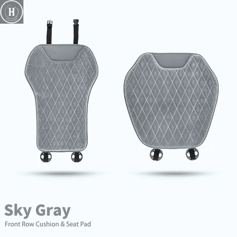 2Pcs Universal Fit Car Seat Mats Flannel Coverage Back Seat Supports Pad Protector Covers Non-Slip Cushion Interior Accessories HALALZEN