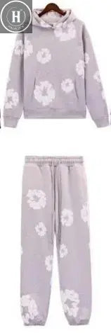 DENIM TEARS brand hot selling new fashionable cotton foam printed hoodie, European and American trendy men's sports suit HALALZEN