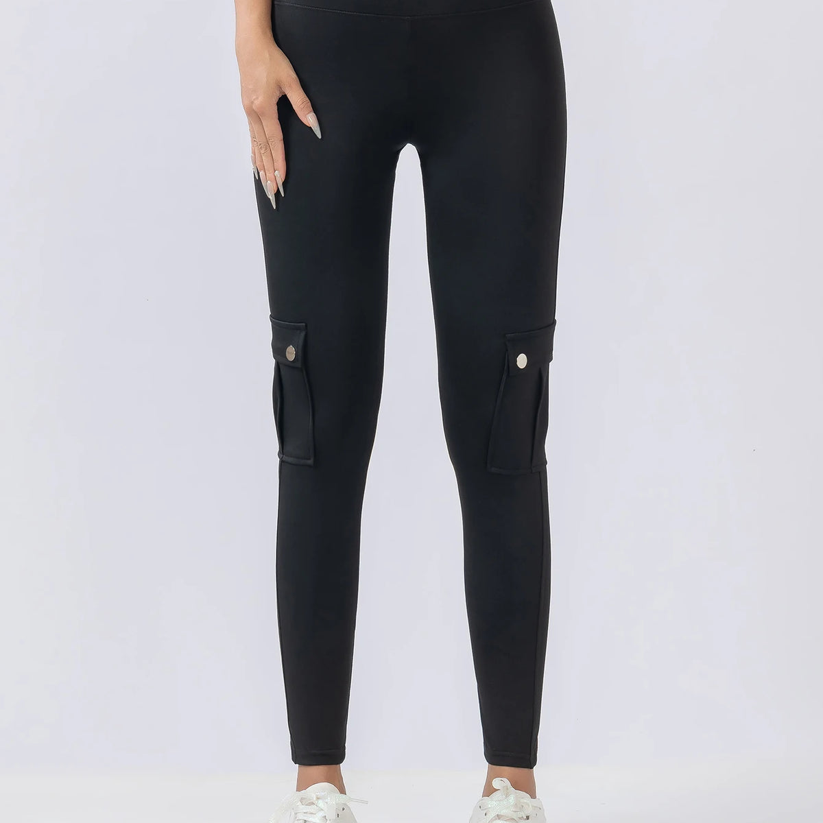 Europe and the United States multi-pocket cargo hip lift yoga pants high-waist-tight micro-la fitness pants sports Pilates pants