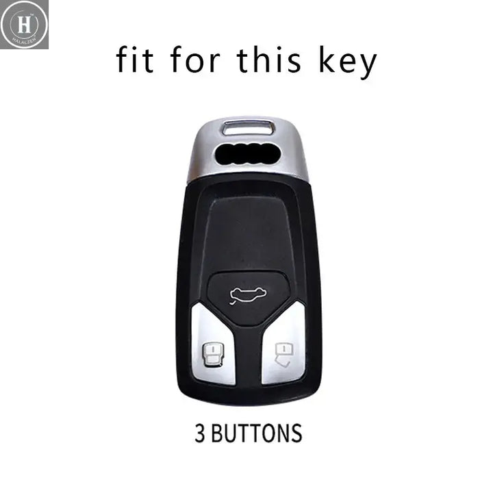 TPU Car Key Cover Case Smart Fob Key Case Shell Keychain For Audi A4 A5 S4 S5 B9 8W Q7 4M Q5 TT TTS RS Coupe Roadster 2017 2018 HALALZEN