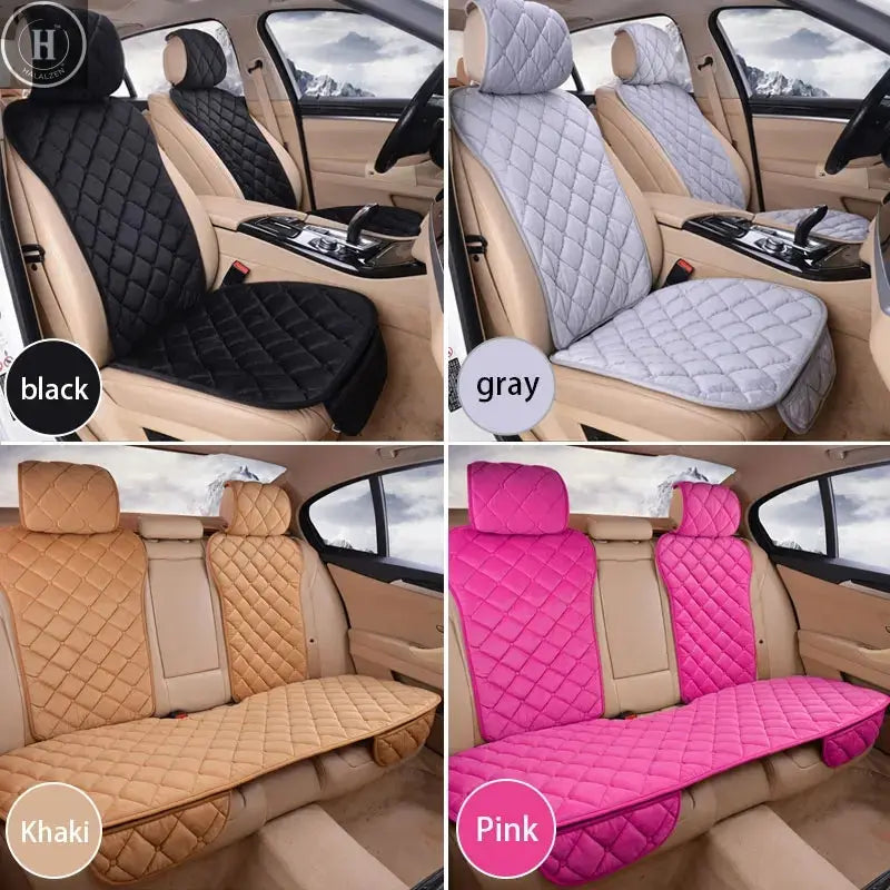 SEAMETAL Winter Car Seat Cover Soft Warm Car Seat Cushion Universal Plush Interior Protector Mat Auto Seats Cover Accessories HALALZEN