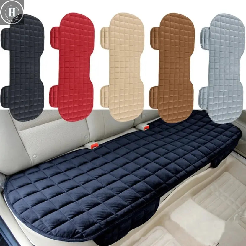 Car Seat Cover Front Rear Flocking Cloth Cushion Non Slide Winter Auto Protector Mat Pad Keep Warm Universal Fit Truck Suv Van HALALZEN