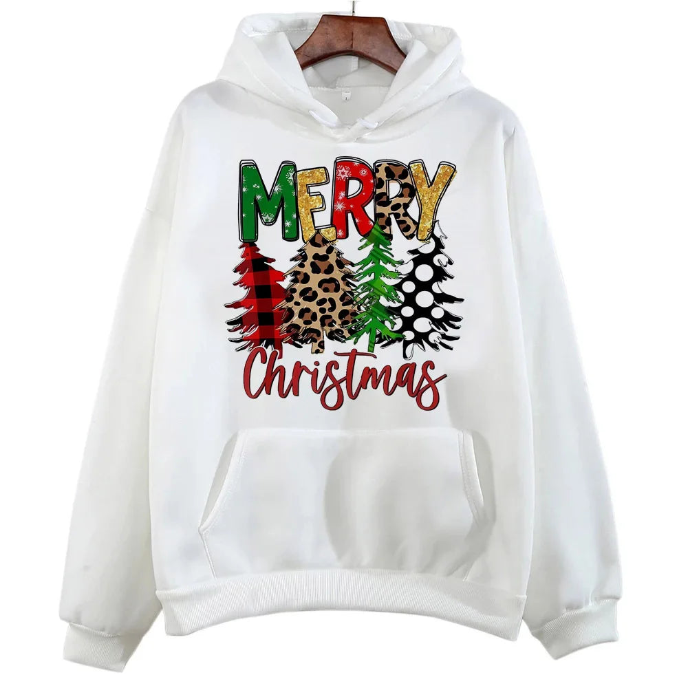 Christmas hoodie Y2K anime soft fabric winter female tracksuits comfortable printed design pattern