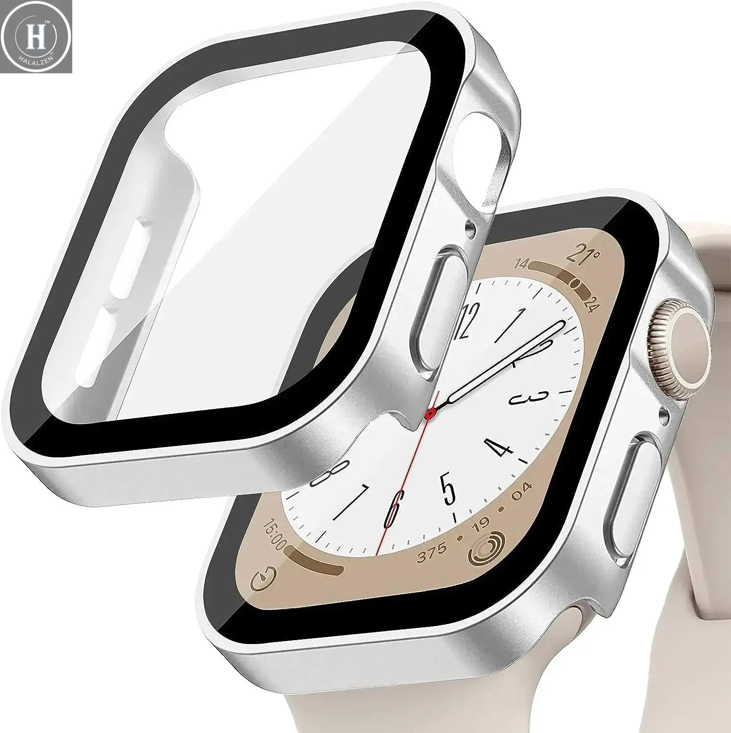 Tempered Glass+Cover For Apple Watch 11 10 9 8 7 46mm 42mm PC Bumper Screen Protector Case iWatch Series 7 6 5 4 SE3 44 40 45mm HALALZEN