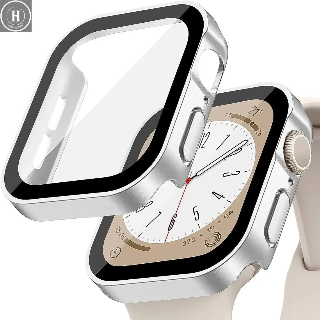 Tempered Glass+Cover For Apple Watch 11 10 9 8 7 46mm 42mm PC Bumper Screen Protector Case iWatch Series 7 6 5 4 SE3 44 40 45mm HALALZEN