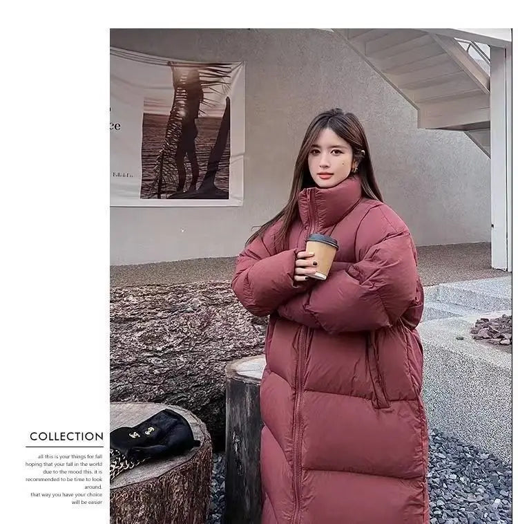 2024 Winter New Down Cotton X-long Parkas Women's Thick Warm Korean Padded Jacket Winter Clothes Waterproof Women Puffer Coat