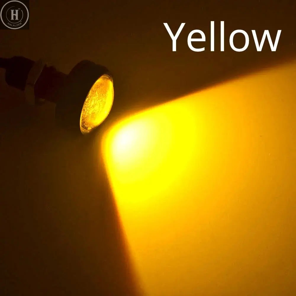 2X Auto White Red Blue 23mm Eagle Eye Daytime Running DRL Car Moto Backup Led Parking Turn Signal Brake Bulb Day Light Fog Lamp HALALZEN