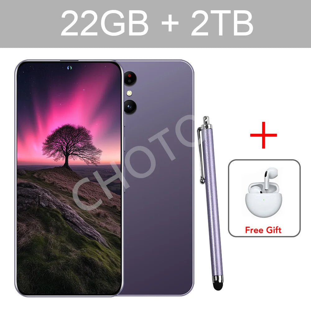 Cellphones Case For SMS 25 Ultra Mobile Phones 5G Dual Sim Android 14 Cell Phone Cases For Smartphone 22GB+2TB  7800mAh Cover