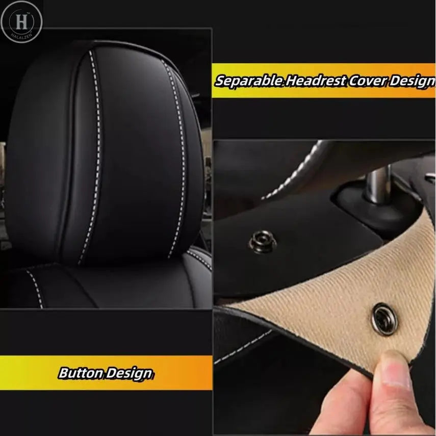 1 Set Quality Car Seat Protector For TOYOTA Car Seat Covers 5-Seats Full Set NAPA Leather Front & Rear Protector Car Accessories HALALZEN