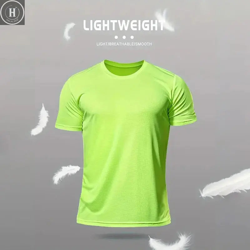 2025 Summer New Men's Tennis Training Clothes Breathable Tennis Short-sleeved Tops Quick-drying Fitness T-shirt Men's Clothing HALALZEN