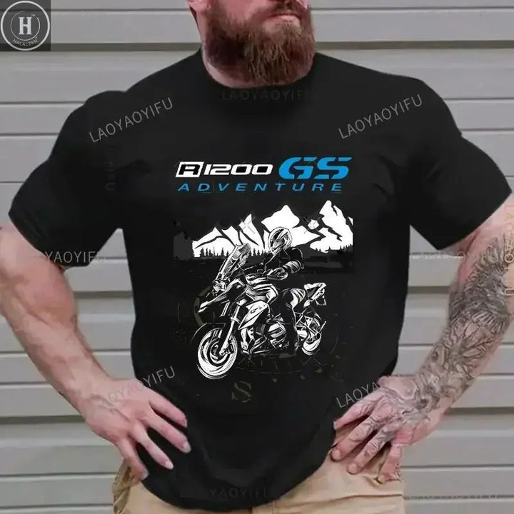 Fashion R1200GS Motorcycyle ADVENTURE RT1200 R1200RT R1200 Fans cotton TSHIRT I'am A GS Overlander Ride Adventure Travel T-Shirt HALALZEN