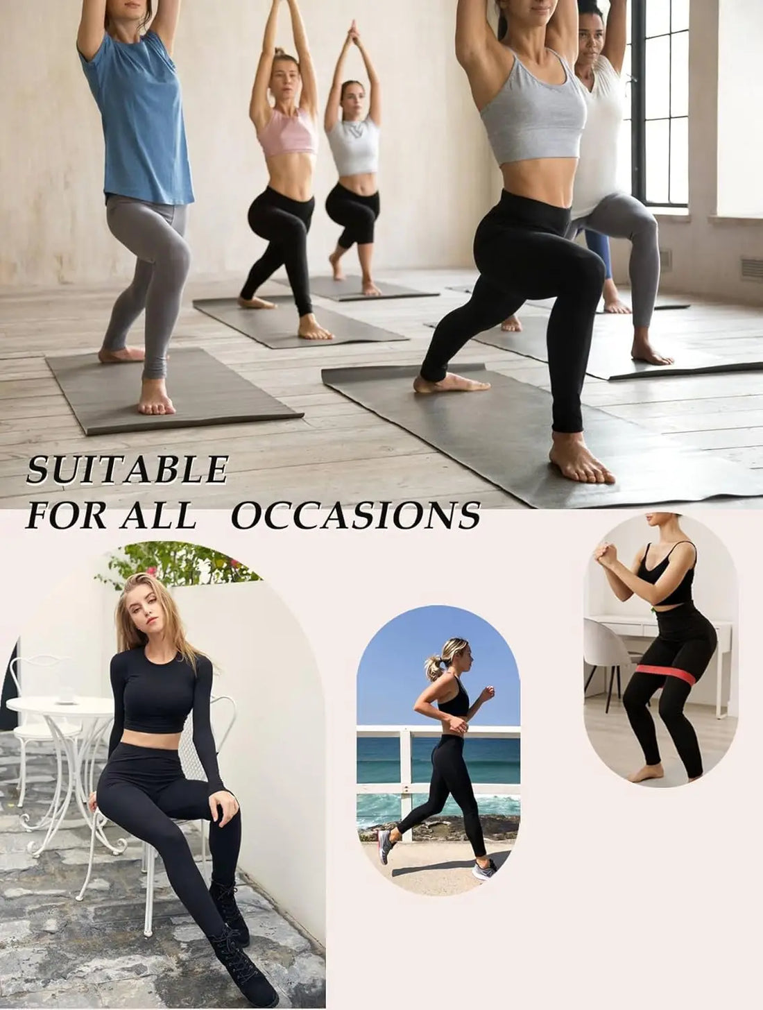 2 Pack High Waisted Leggings for Women-Soft Athletic Tummy Control Pants for Running Yoga Workout