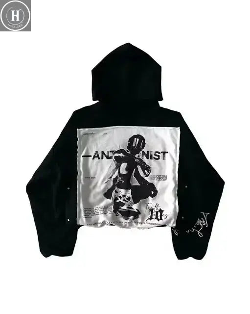 American Hoodie Y2K Clothes Mens Womens Harajuku Gothic Cartoon Graphic Print Oversized Pullover Hoodie Sweatshirt Jacket HALALZEN
