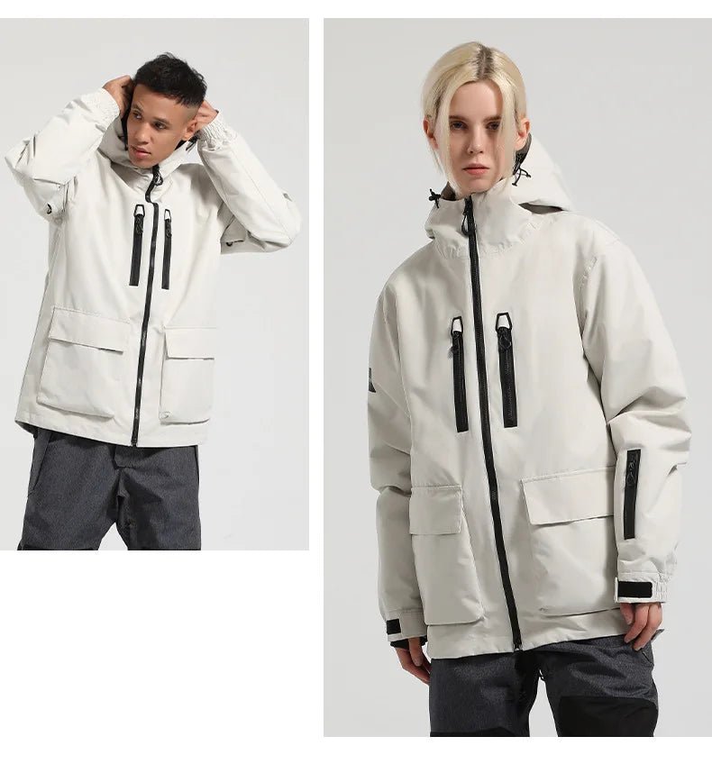 New Style Ski Jackets Winter Thickened Insulation Waterproof Skiing Jackets Comfortable Loose Windproof Snowboarding Overcoats