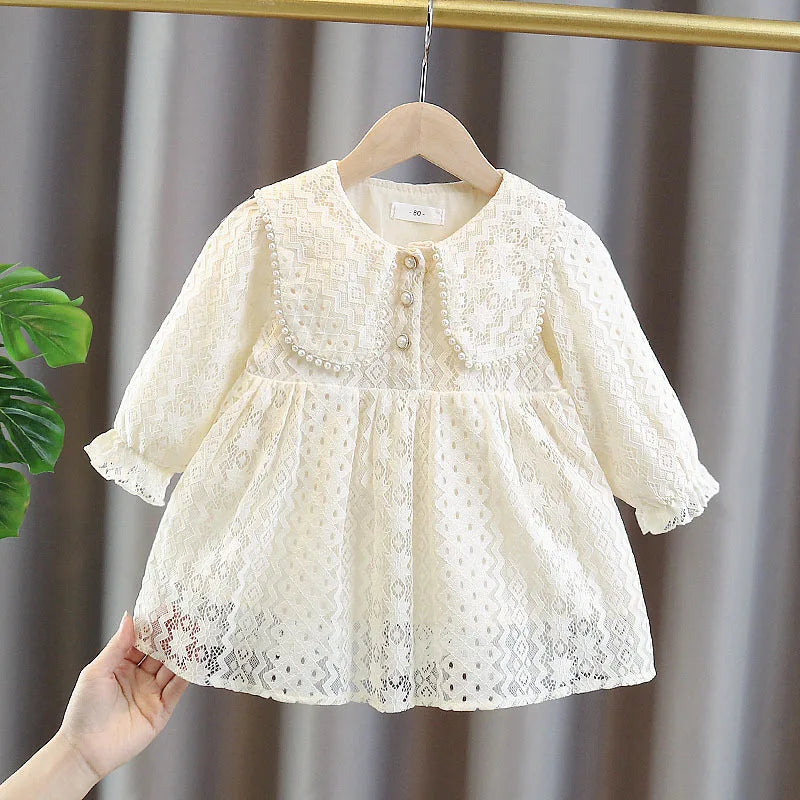 Lace Long Sleeve Dresses Baby Girls Cloths