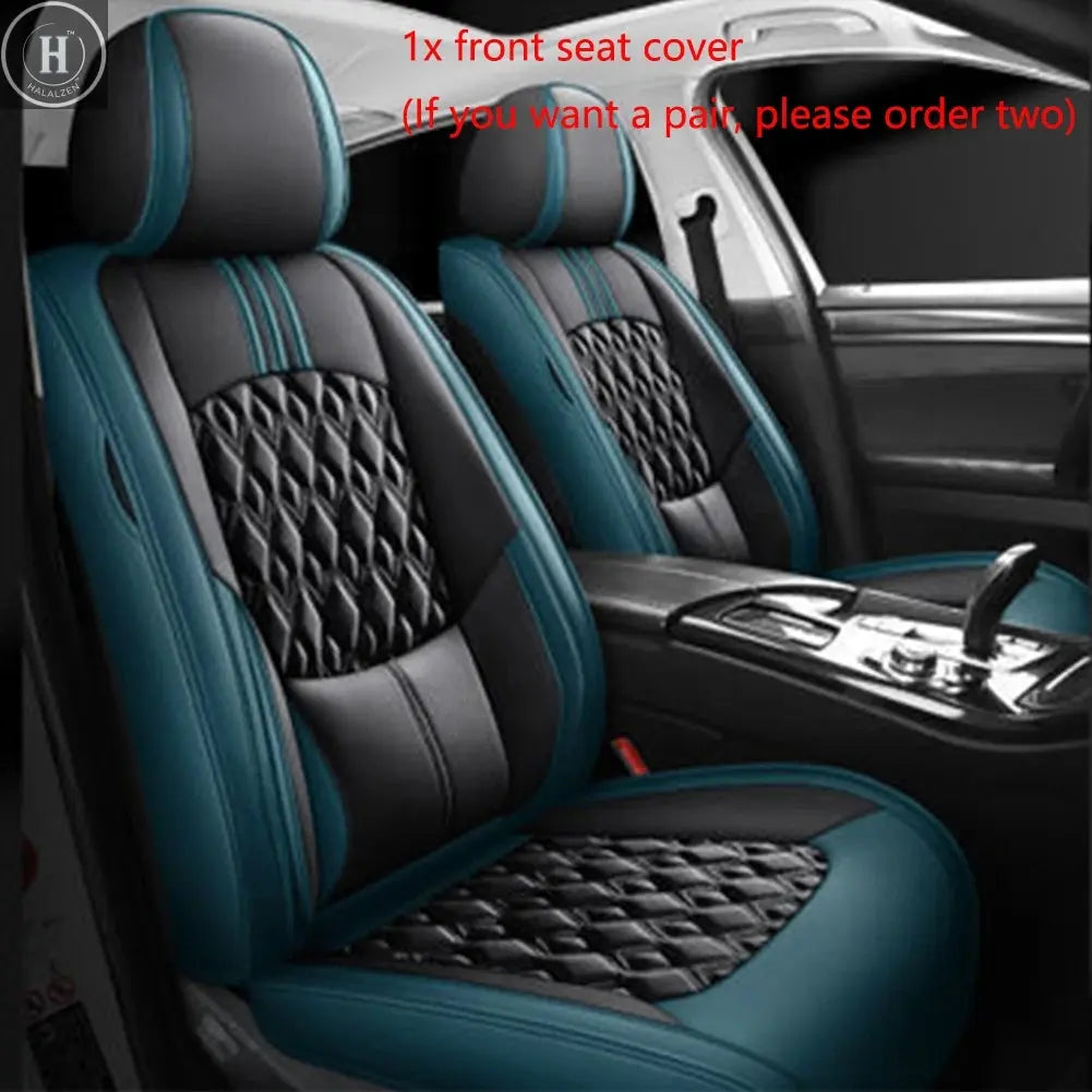 SOGLOTY Four Season Car Seat Cover PU Leather Seat Cushion Universal Breathable Seats Cover Protector Pad Interior Accessories HALALZEN