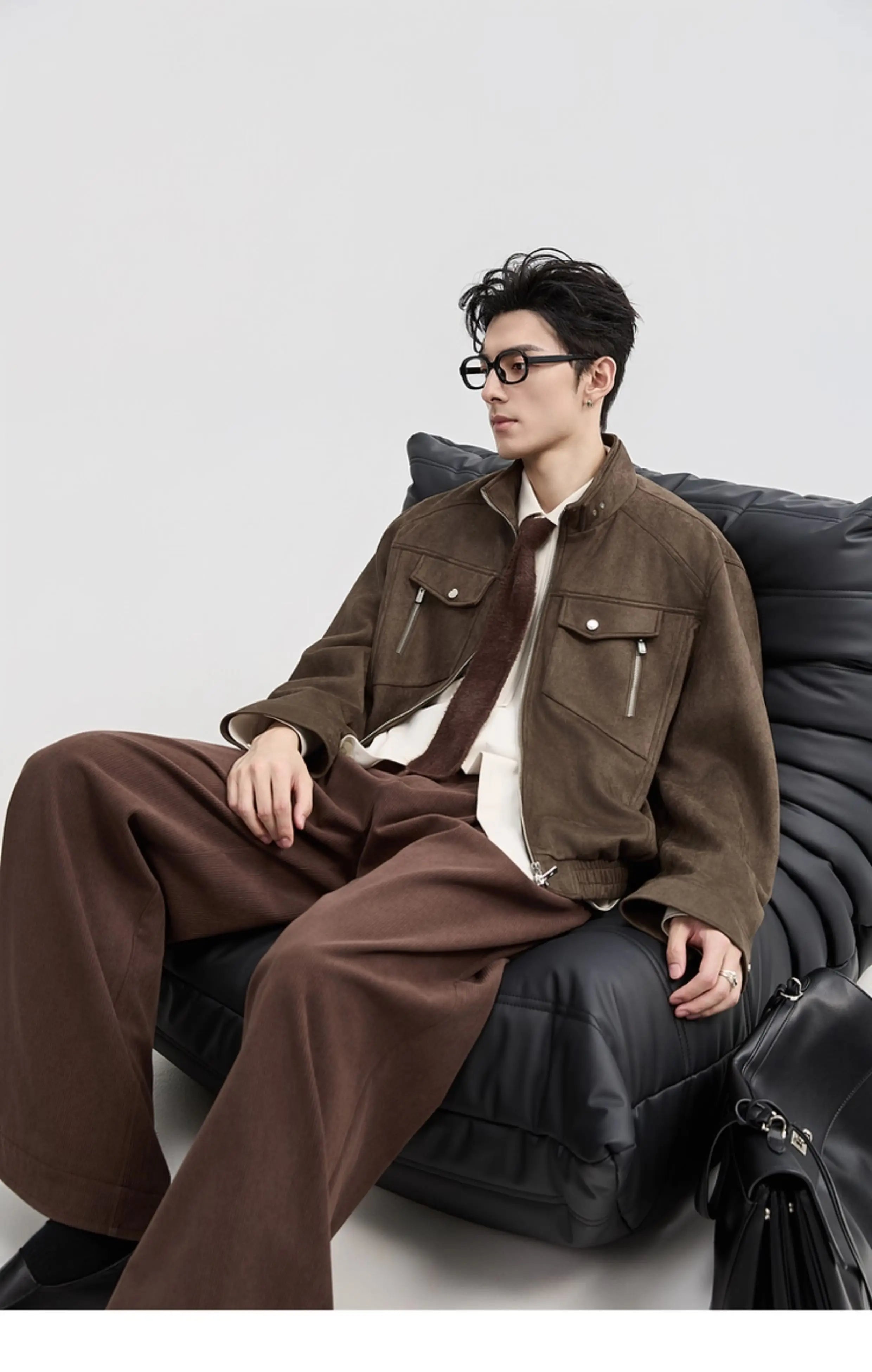 Spring and Autumn New Men's Jacket, Fashionable and Trendy Short Top Jacket, Retro Casual Jacket