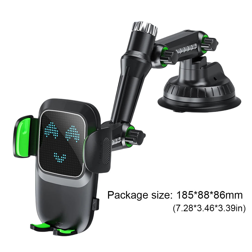 Air Vent Phone Mount Flexible Long Arm 360 Degree Rotating Windshield Phone Stand Hands Free Phone Clip Bracket for 4.7-7.2 Inch