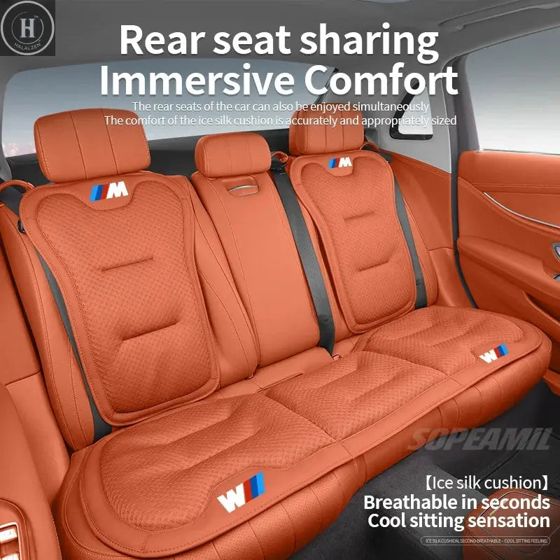 Car Seat Cushion Cover Breathable Ice Silk Seat Protector Pad BMW M M2 M3 M4 X1 X3 X5 X7 E39 E46 E60 E90 F10 F15 F20 F30 G20 G30 HALALZEN